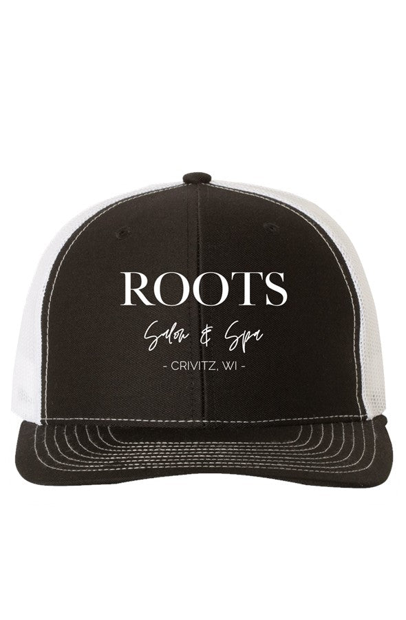 Roots Richardson Trucker Hat Embroidered White Logo | Crivitz, WI