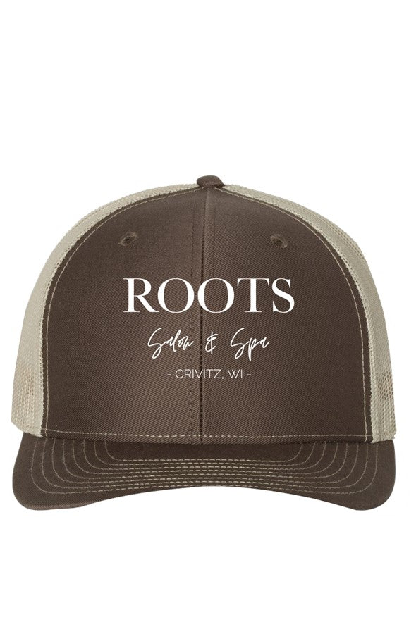 Roots Richardson Trucker Hat Embroidered White Logo | Crivitz, WI