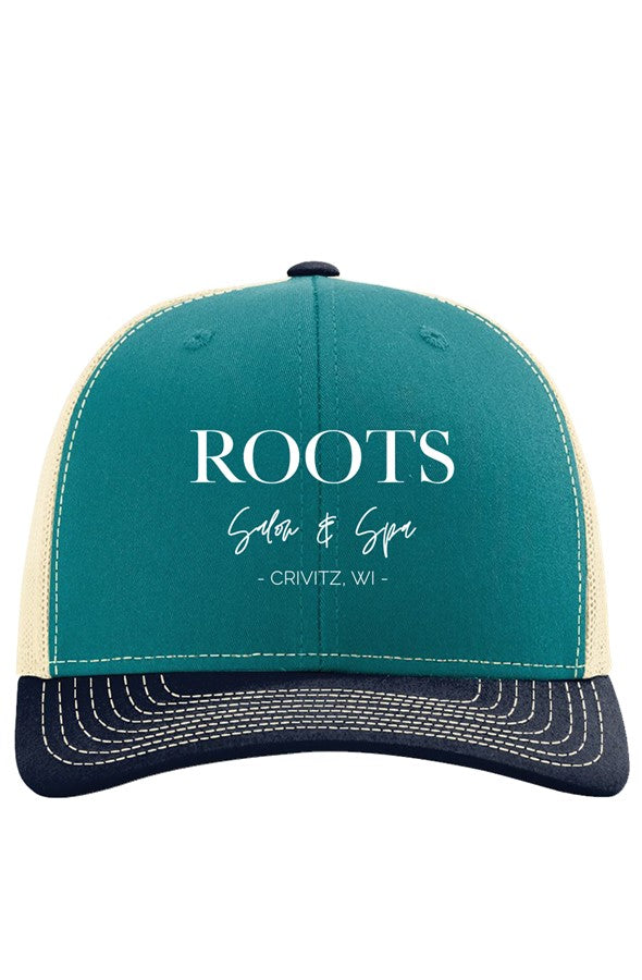 Roots Richardson Trucker Hat Embroidered White Logo | Crivitz, WI