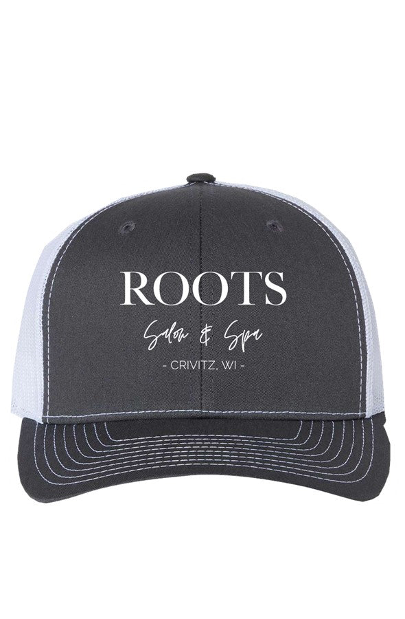 Roots Richardson Trucker Hat Embroidered White Logo | Crivitz, WI