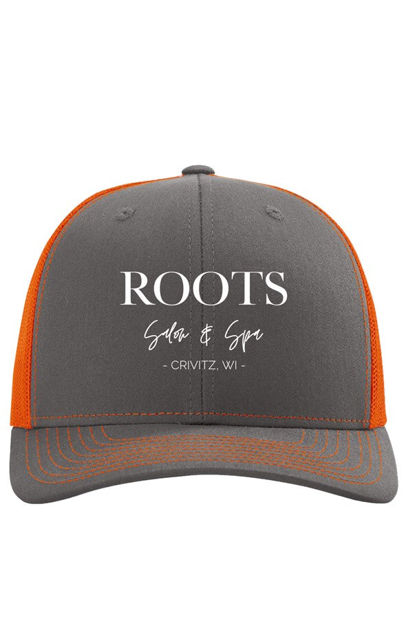 Roots Richardson Trucker Hat Embroidered White Logo | Crivitz, WI