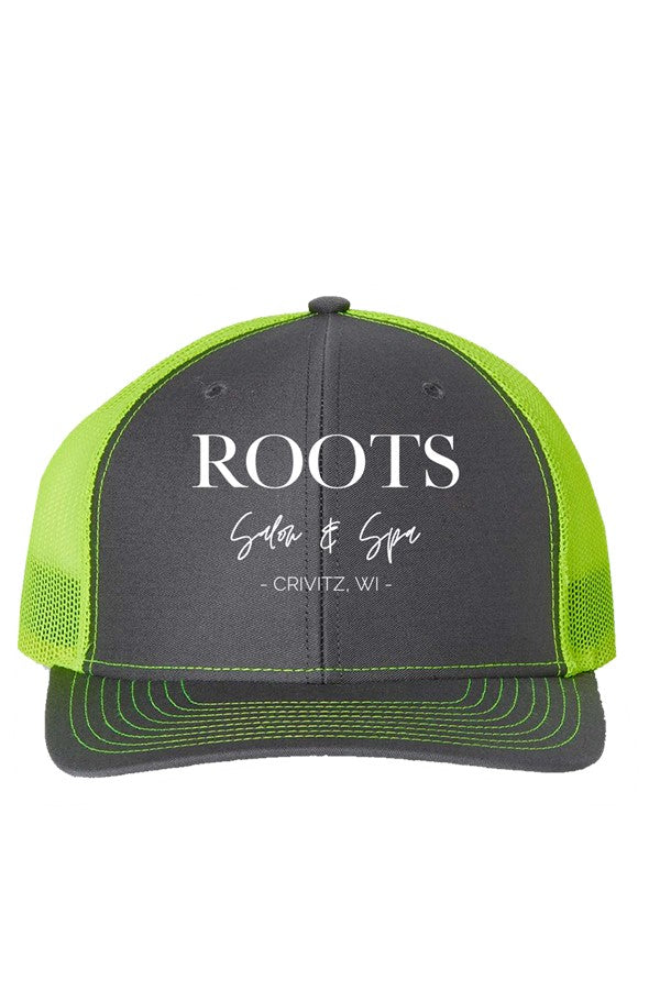 Roots Richardson Trucker Hat Embroidered White Logo | Crivitz, WI