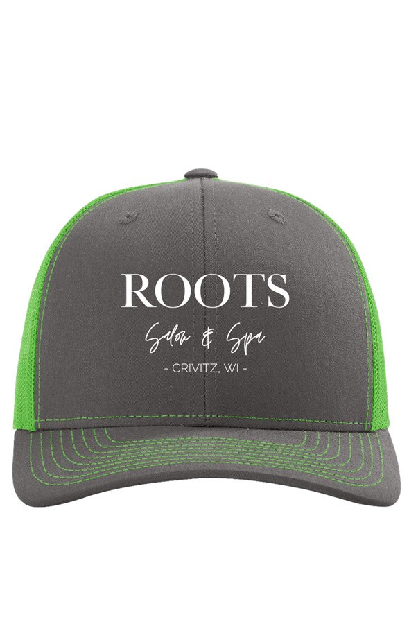 Roots Richardson Trucker Hat Embroidered White Logo | Crivitz, WI