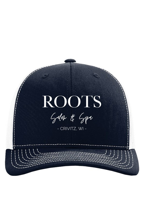 Roots Richardson Trucker Hat Embroidered White Logo | Crivitz, WI