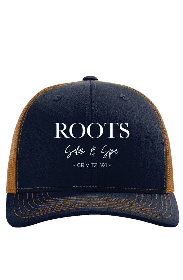 Roots Richardson Trucker Hat Embroidered White Logo | Crivitz, WI