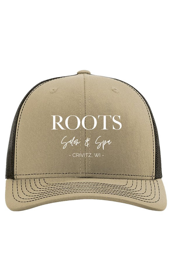 Roots Richardson Trucker Hat Embroidered White Logo | Crivitz, WI