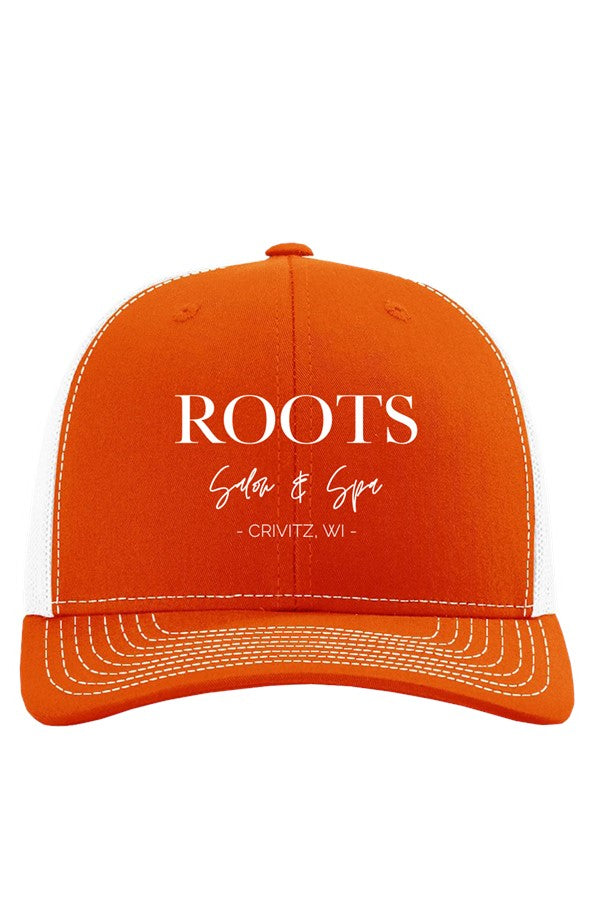 Roots Richardson Trucker Hat Embroidered White Logo | Crivitz, WI