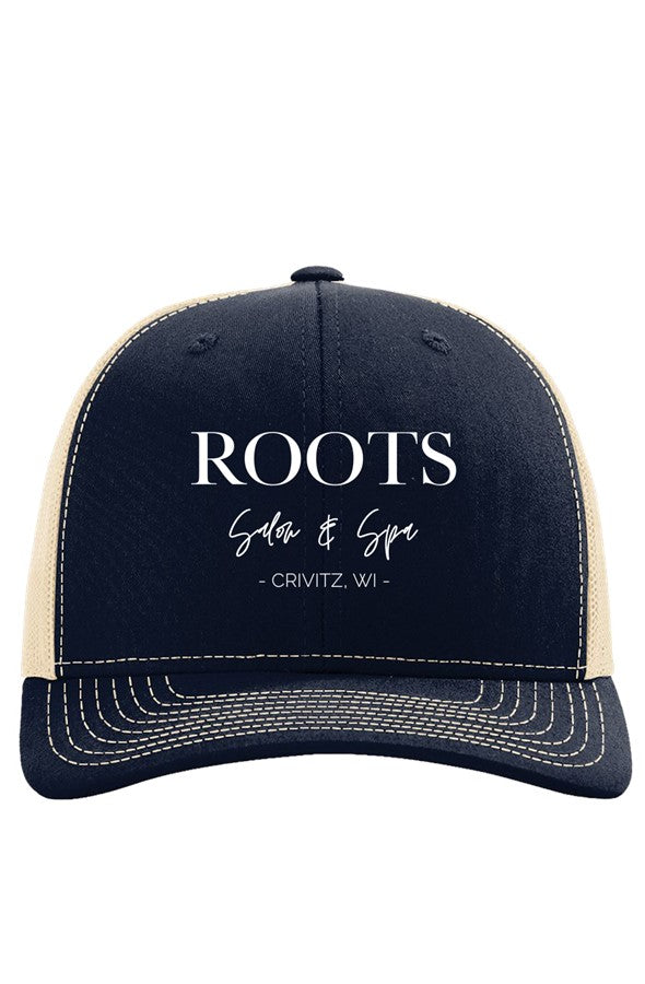 Roots Richardson Trucker Hat Embroidered White Logo | Crivitz, WI