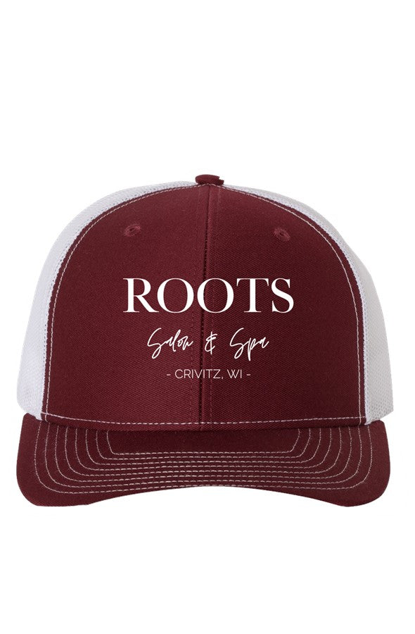 Roots Richardson Trucker Hat Embroidered White Logo | Crivitz, WI