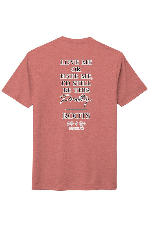 Roots Love Me or Hate Me Perfect Tri Tee Black White | Crivitz, WI