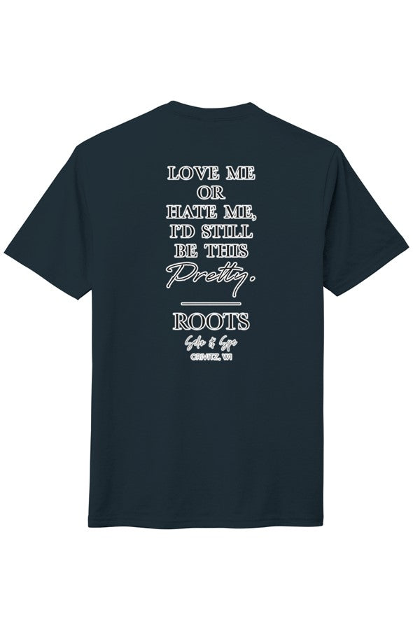 Roots Love Me or Hate Me Perfect Tri Tee Black White | Crivitz, WI