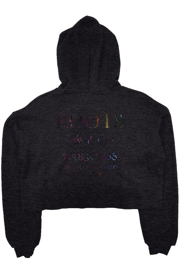 Roots Crop Fleece Hoodie Tropical Logo | Crivitz, WI