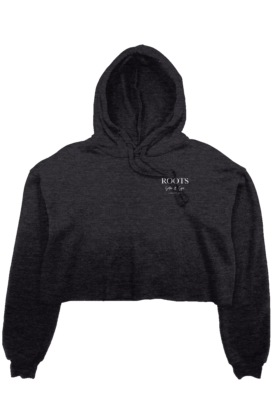 Roots Crop Fleece Hoodie Black White Crivitz WI