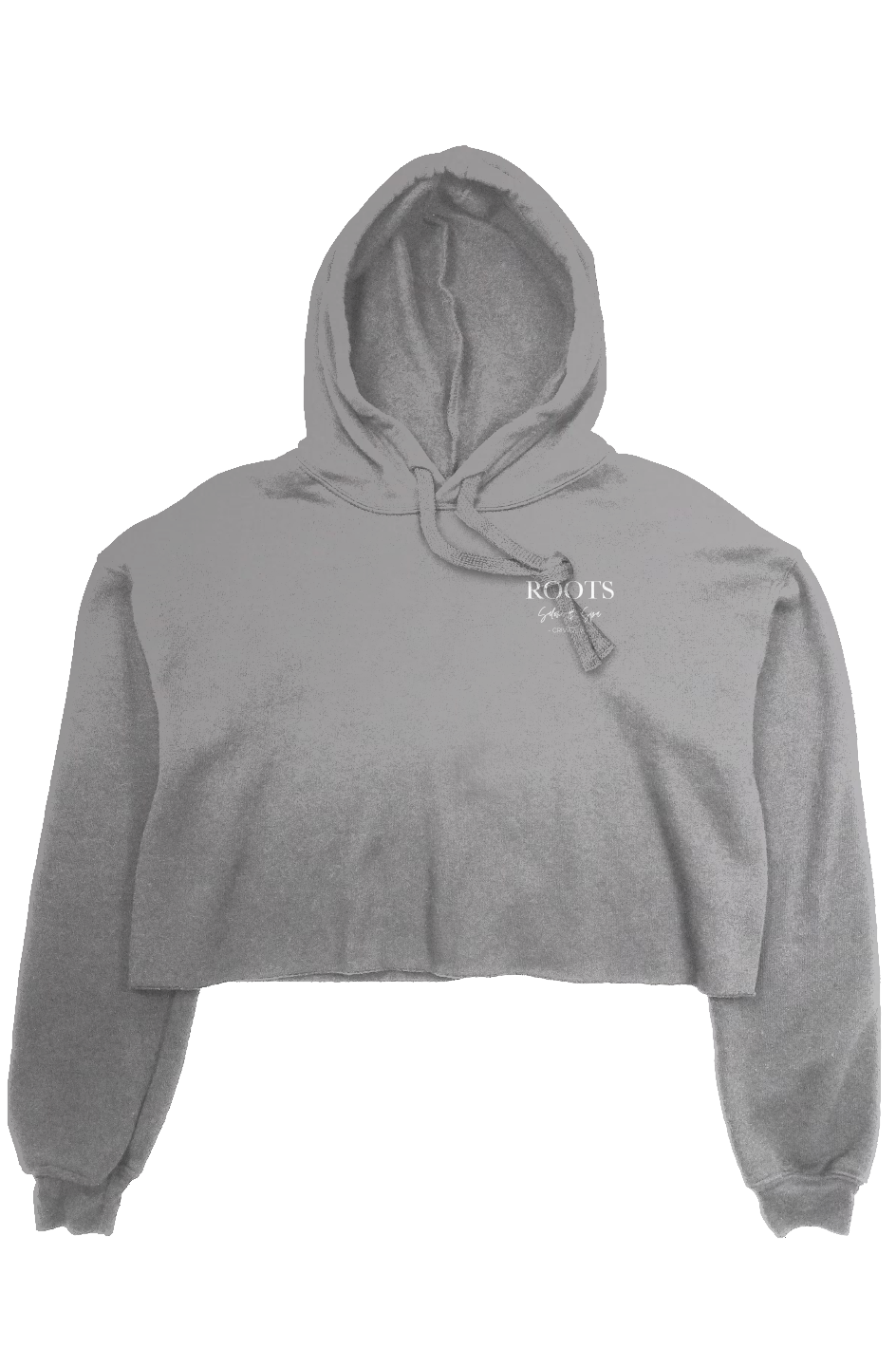 Roots Crop Fleece Hoodie White Logo | Crivitz, WI