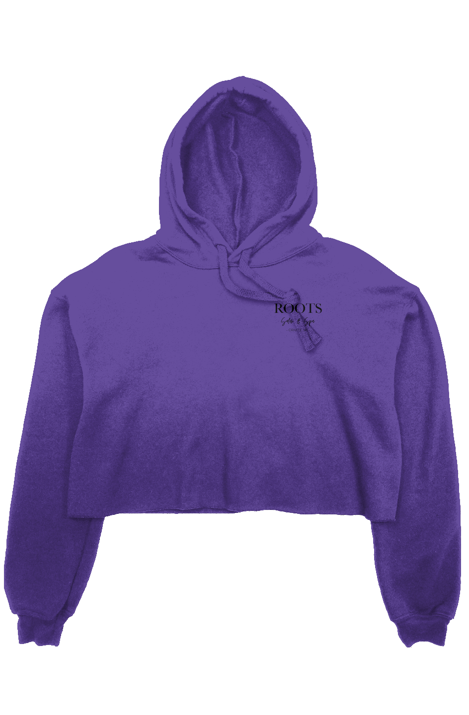 Roots Crop Fleece Hoodie Black Logo | Crivitz, WI