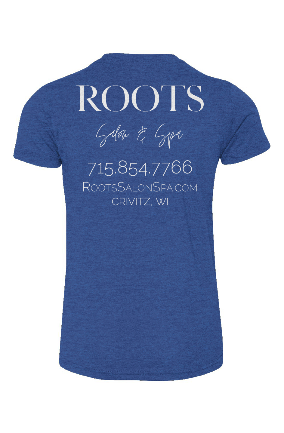 Roots Youth Triblend Tee White Logo Crivitz W