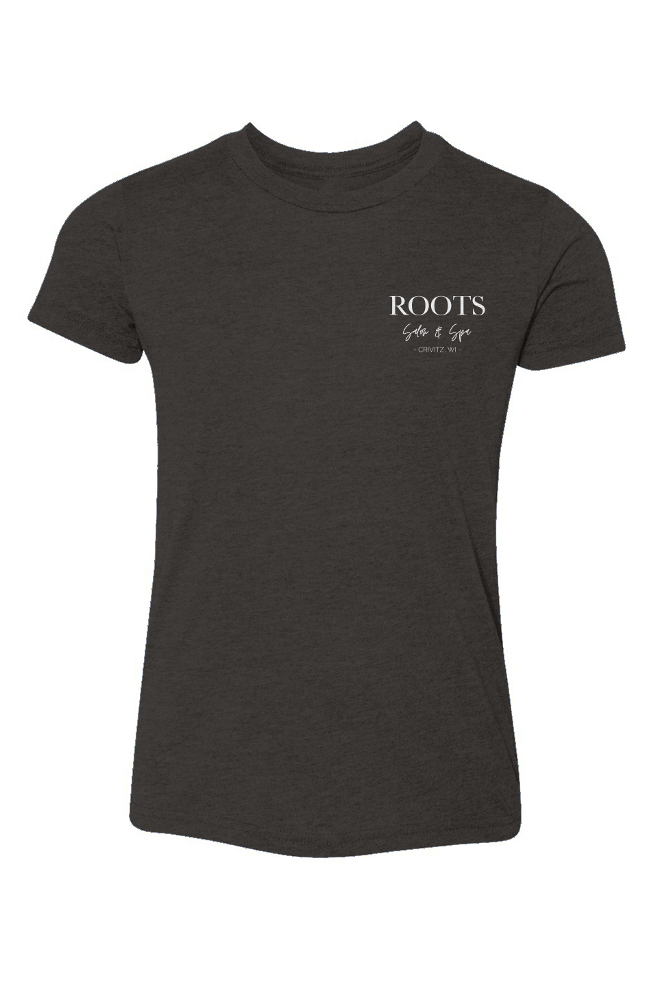 Roots Youth Triblend Tee White Logo Crivitz W