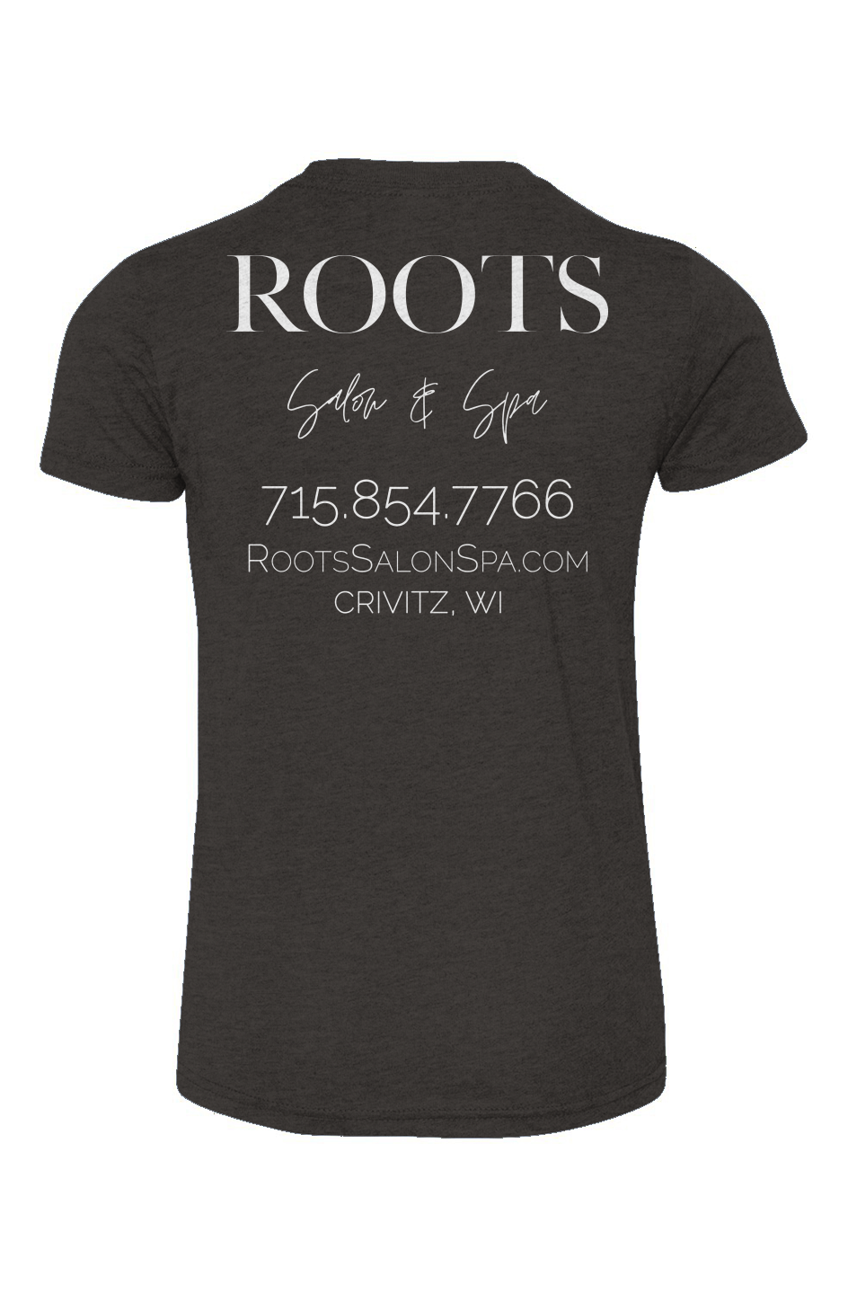 Roots Youth Triblend Tee White Logo Crivitz W