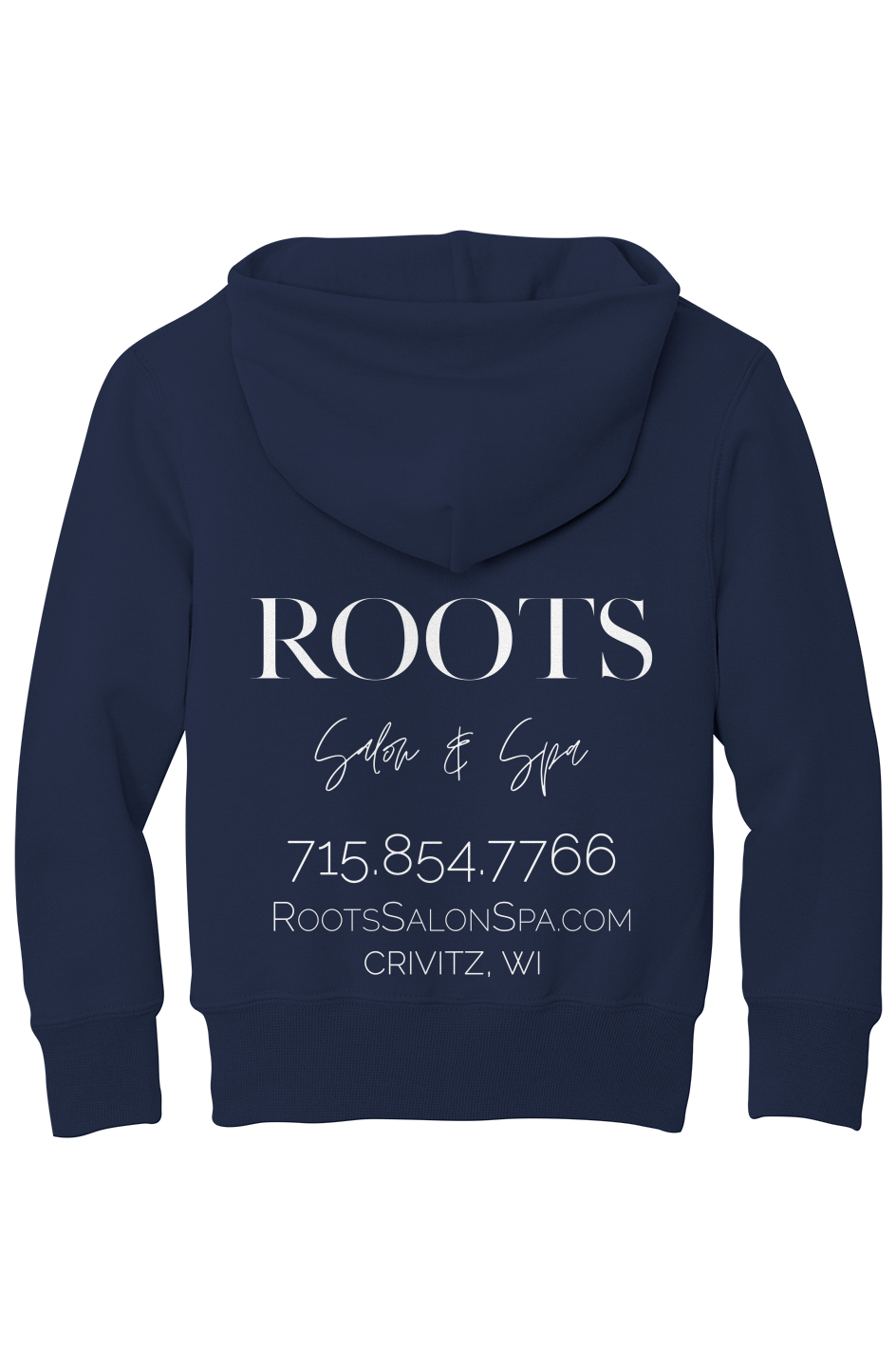 Roots Youth Fleece Hoodie White Logo Crivitz WI