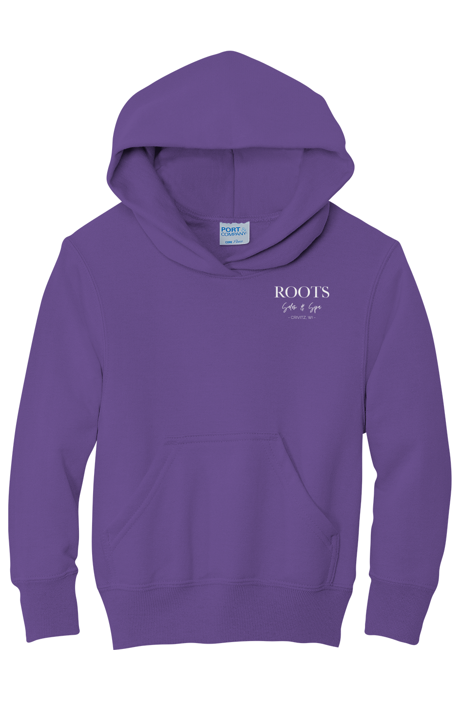 Roots Youth Fleece Hoodie White Logo | Crivitz, WI